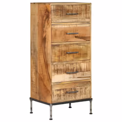 vidaXL Solid Mango Wood Chest of Drawers Home Storage Cabinet Organiser Unit - Additional view 8