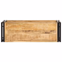 vidaXL Solid Mango Wood TV Cabinet 90cm HiFi Stand Sideboard Entertainment