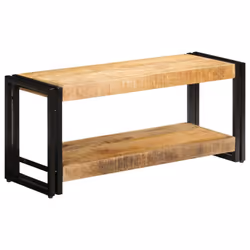vidaXL Solid Mango Wood TV Cabinet 90cm HiFi Stand Sideboard Entertainment - Additional view 8