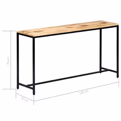 vidaXL Solid Rough Mango Wood Console Table 140cm Side Dressing Display Stand - Additional view 5