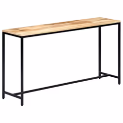 vidaXL Solid Rough Mango Wood Console Table 140cm Side Dressing Display Stand - Additional view 6