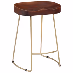 vidaXL 2x Solid Mango Wood Gavin Bar Stools 46x38x52cm Kitchen Dining Seat - Additional view 10