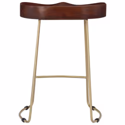 vidaXL 2x Solid Mango Wood Gavin Bar Stools 46x38x52cm Kitchen Dining Seat