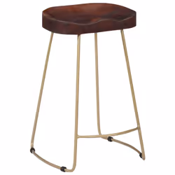 vidaXL 2x Solid Mango Wood Gavin Bar Stools 46x38x52cm Kitchen Dining Seat - Additional view 9