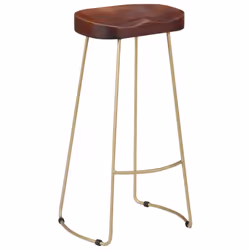 vidaXL 2x Solid Mango Wood Gavin Bar Stools 45x40x78cm Kitchen Dining Seat - Additional view 10