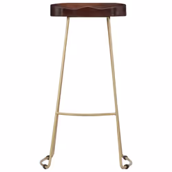 vidaXL 2x Solid Mango Wood Gavin Bar Stools 45x40x78cm Kitchen Dining Seat - Additional view 3
