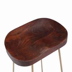 vidaXL 2x Solid Mango Wood Gavin Bar Stools 45x40x78cm Kitchen Dining Seat - Additional view 5