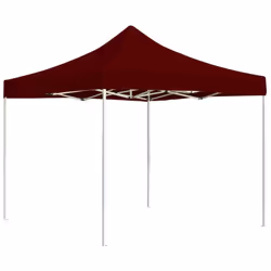 vidaXL Professional Folding Party Tent Aluminium 3x3m Wine Red Canopy Gazebo