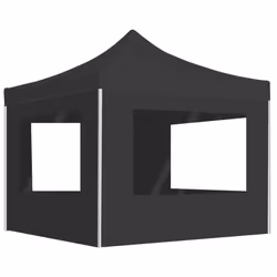 vidaXL Professional Folding Party Tent Walls Aluminium 3x3m Anthracite Canopy