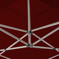 vidaXL Professional Folding Party Tent Walls Aluminium 3x3m Wine Red Canopy