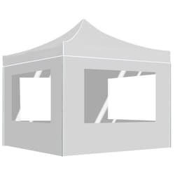 vidaXL Professional Folding Party Tent with Walls Aluminium 3x3m White Canopy