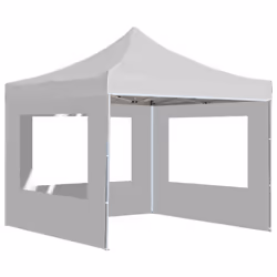 vidaXL Professional Folding Party Tent with Walls Aluminium 3x3m White Canopy