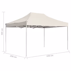 vidaXL Professional Folding Party Tent Aluminium 4.5x3m Cream Canopy Gazebo - Additional view 7