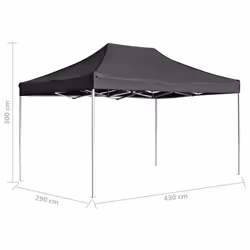 vidaXL Professional Folding Party Tent Aluminium 4.5x3m Anthracite Canopy - Additional view 7