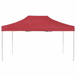 vidaXL Professional Folding Party Tent Aluminium 4.5x3m Wine Red Canopy Gazebo