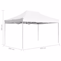 vidaXL Professional Folding Party Tent Aluminium 4.5x3m White Canopy Gazebo - Additional view 7