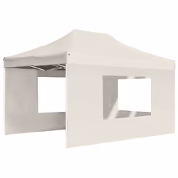 vidaXL Professional Folding Party Tent Walls Aluminium 4.5x3m Cream Canopy