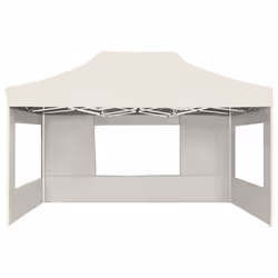 vidaXL Professional Folding Party Tent Walls Aluminium 4.5x3m Cream Canopy