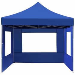 vidaXL Professional Folding Party Tent with Walls Aluminium 4.5x3m Blue Canopy - Additional view 5