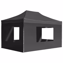 vidaXL Professional Folding Party Tent Walls Aluminium 4.5x3m Anthracite Patio