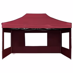 vidaXL Professional Folding Party Tent Walls Aluminium 4.5x3m Wine Red Canopy