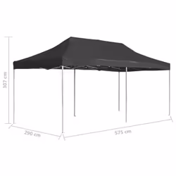 vidaXL Professional Folding Party Tent Aluminium 6x3m Anthracite Canopy Gazebo - Additional view 7