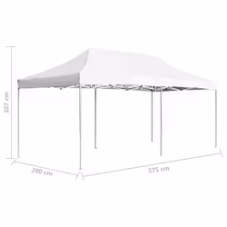 vidaXL Professional Folding Party Tent Aluminium 6x3m White Canopy Gazebo - Additional view 7