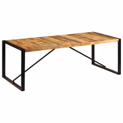 vidaXL Solid Mango Wood Dining Table Kitchen Furniture Dinner Office Desk