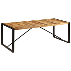 vidaXL Solid Mango Wood Dining Table Kitchen Furniture Dinner Office Desk