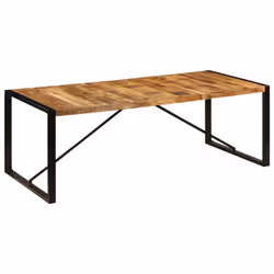 vidaXL Solid Mango Wood Dining Table Kitchen Furniture Dinner Office Desk - Additional view 7