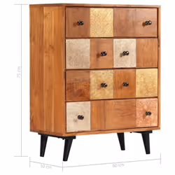 vidaXL Solid Acacia Wood Chest of Drawers Storage Cabinet Sideboard Organiser