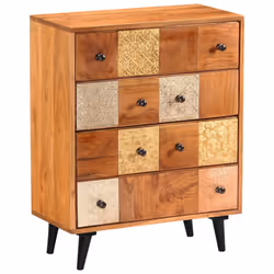 vidaXL Solid Acacia Wood Chest of Drawers Storage Cabinet Sideboard Organiser