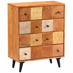 vidaXL Solid Acacia Wood Chest of Drawers Storage Cabinet Sideboard Organiser - Additional view 4