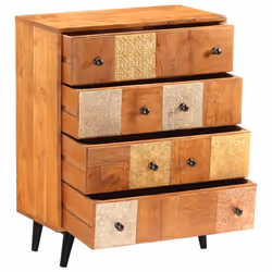vidaXL Solid Acacia Wood Chest of Drawers Storage Cabinet Sideboard Organiser - Additional view 6