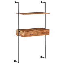 vidaXL Solid Acacia Wood Wall Desk Computer Writing Study Table Display Unit - Additional view 10