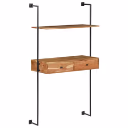 vidaXL Solid Acacia Wood Wall Desk Computer Writing Study Table Display Unit - Additional view 9