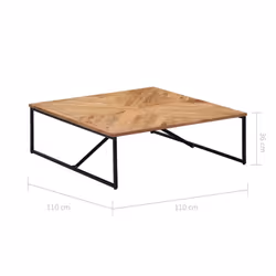 vidaXL Solid Acacia Wood Coffee Table Living Room Furniture Side End Stand - Additional view 7