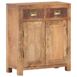 vidaXL Solid Rough Mango Wood Sideboard Side Storage Cupboard Wooden Cabinet