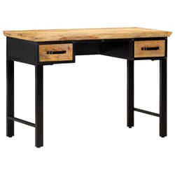 vidaXL Solid Mango Wood Writing Table Wooden Desk Study Computer Office Desk