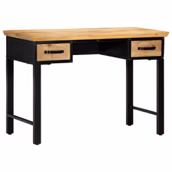 vidaXL Solid Mango Wood Writing Table Wooden Desk Study Computer Office Desk