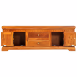 vidaXL Solid Acacia Wood TV Cabinet 2 Drawers Sideboard TV Stand Hifi Cabinet