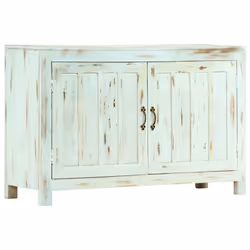 vidaXL Solid Mango Wood Sideboard 2 Doors Side Cabinet Highboard Cupboard - light blue - Additional view 10