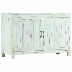 vidaXL Solid Mango Wood Sideboard 2 Doors Side Cabinet Highboard Cupboard - light blue - Additional view 9