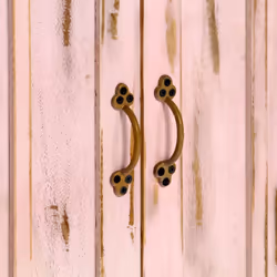 vidaXL Solid Mango Wood Sideboard 2 Doors Side Cabinet Highboard Cupboard - light pink - Additional view 5