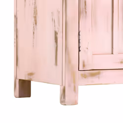 vidaXL Solid Mango Wood Sideboard 2 Doors Side Cabinet Highboard Cupboard - light pink - Additional view 6
