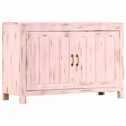 vidaXL Solid Mango Wood Sideboard 2 Doors Side Cabinet Highboard Cupboard - light pink - Additional view 8