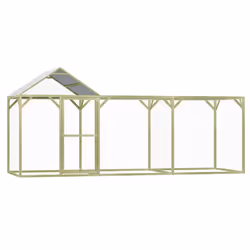 vidaXL Chicken Cage Outdoor Chicken Run Cage Chicken Coop Hen House Steel