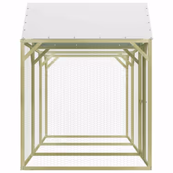 vidaXL Chicken Cage Outdoor Chicken Run Cage Chicken Coop Hen House Steel