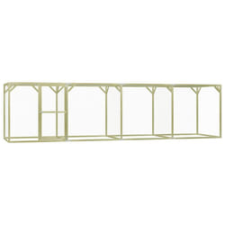 vidaXL Chicken Cage Outdoor Chicken Run Cage Chicken Coop Hen House Steel