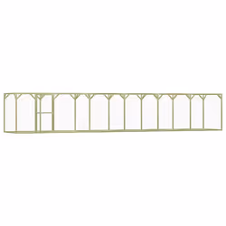 vidaXL Chicken Cage Outdoor Chicken Run Cage Chicken Coop Hen House Steel